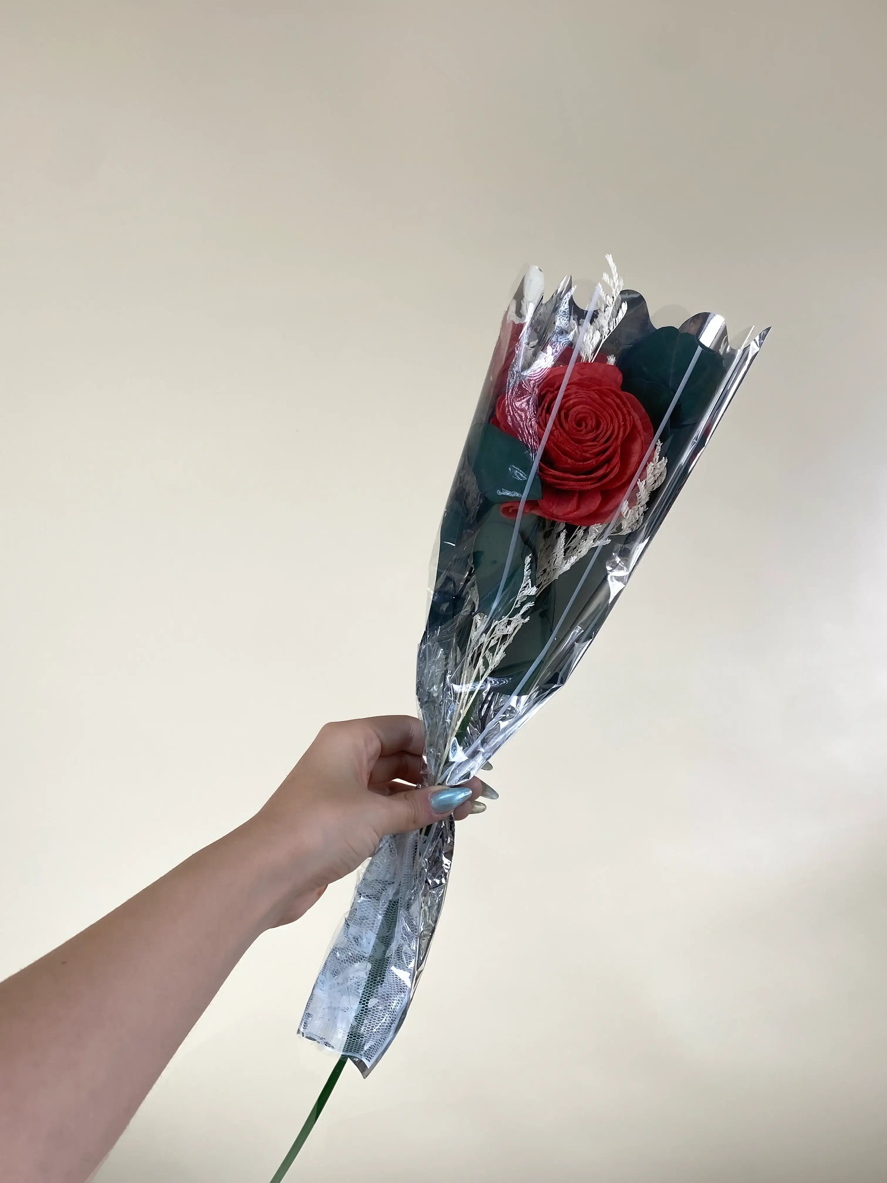 Ruby Red Single Flower Bouquet