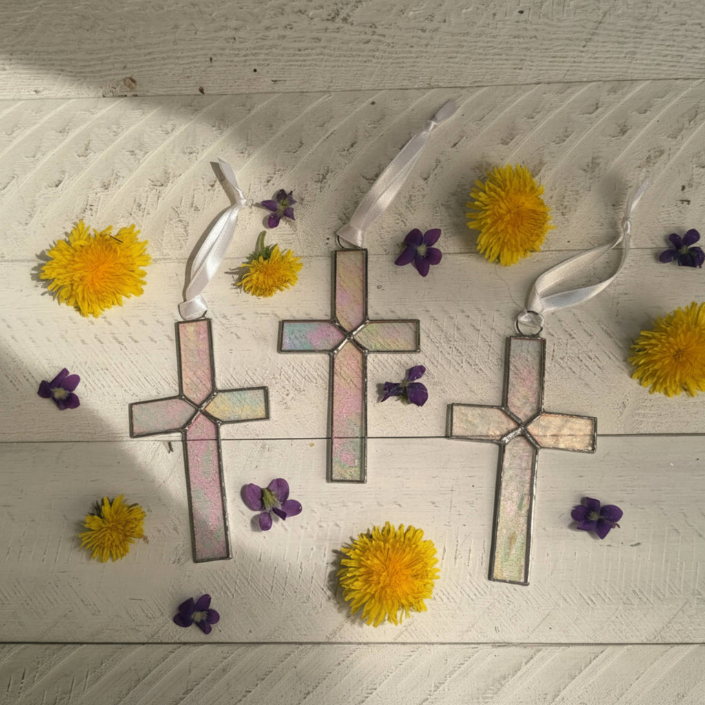 God Chose You Great Grandma Clear Stained Glass Cross