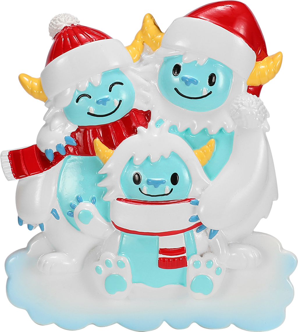 Yeti Family Personalized Ornament