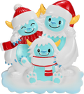 Yeti Family Personalized Ornament