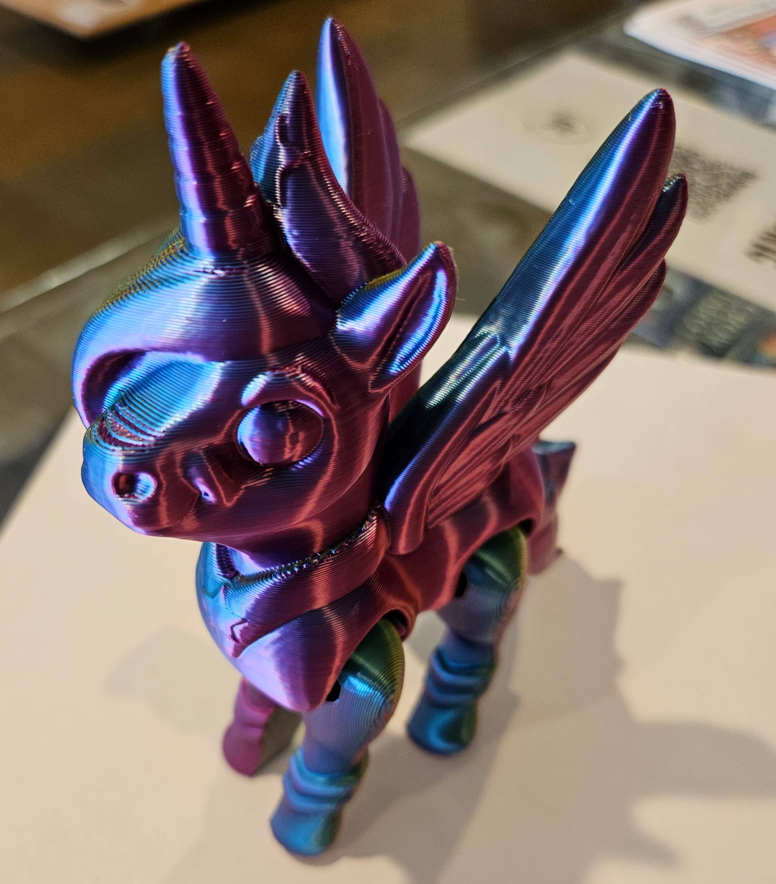 Matte Rainbow Emo Alicorn