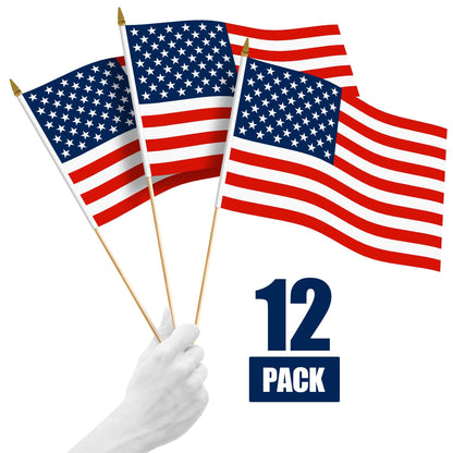 Handheld American USA Stick Flags