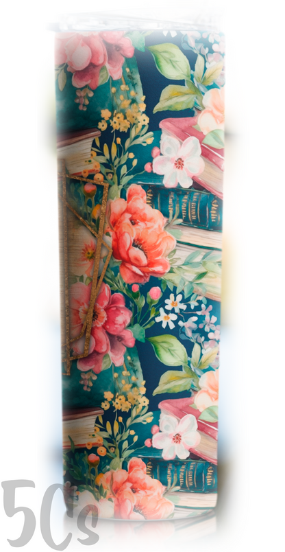 Easily Distracted by Books 20oz Skinny Tumbler