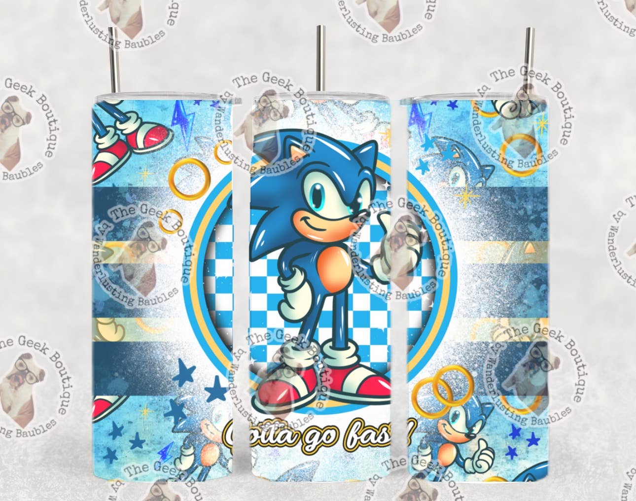 Fast Blue Hedgehog Video Game Tumbler