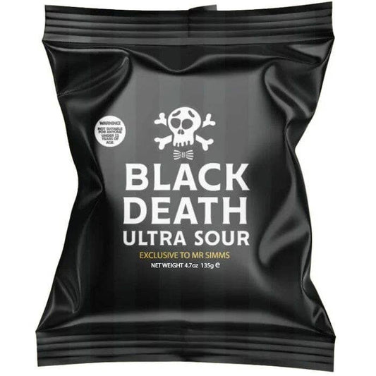 Mr. Simms Sweet Shoppe: Black Death Ultra Sour Hard Candy (Imported from England)