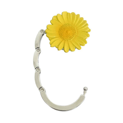 Purse Hook Hanger, Foldable Handbag Table H: Sunflower