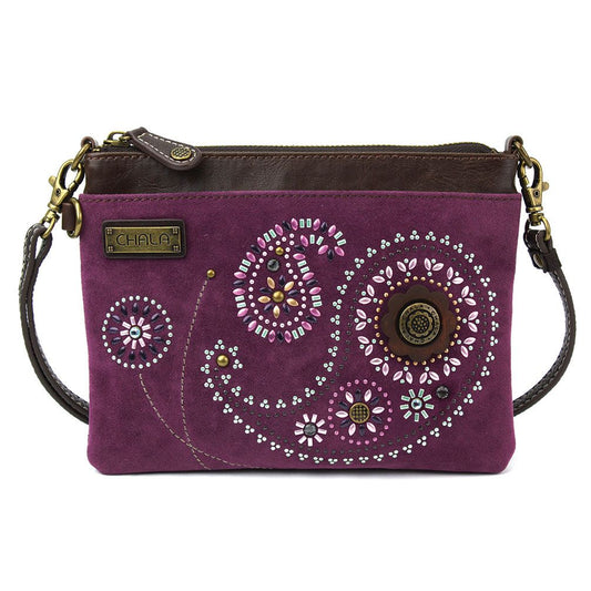 Paisley Dazzled Mini Crossbody Purple