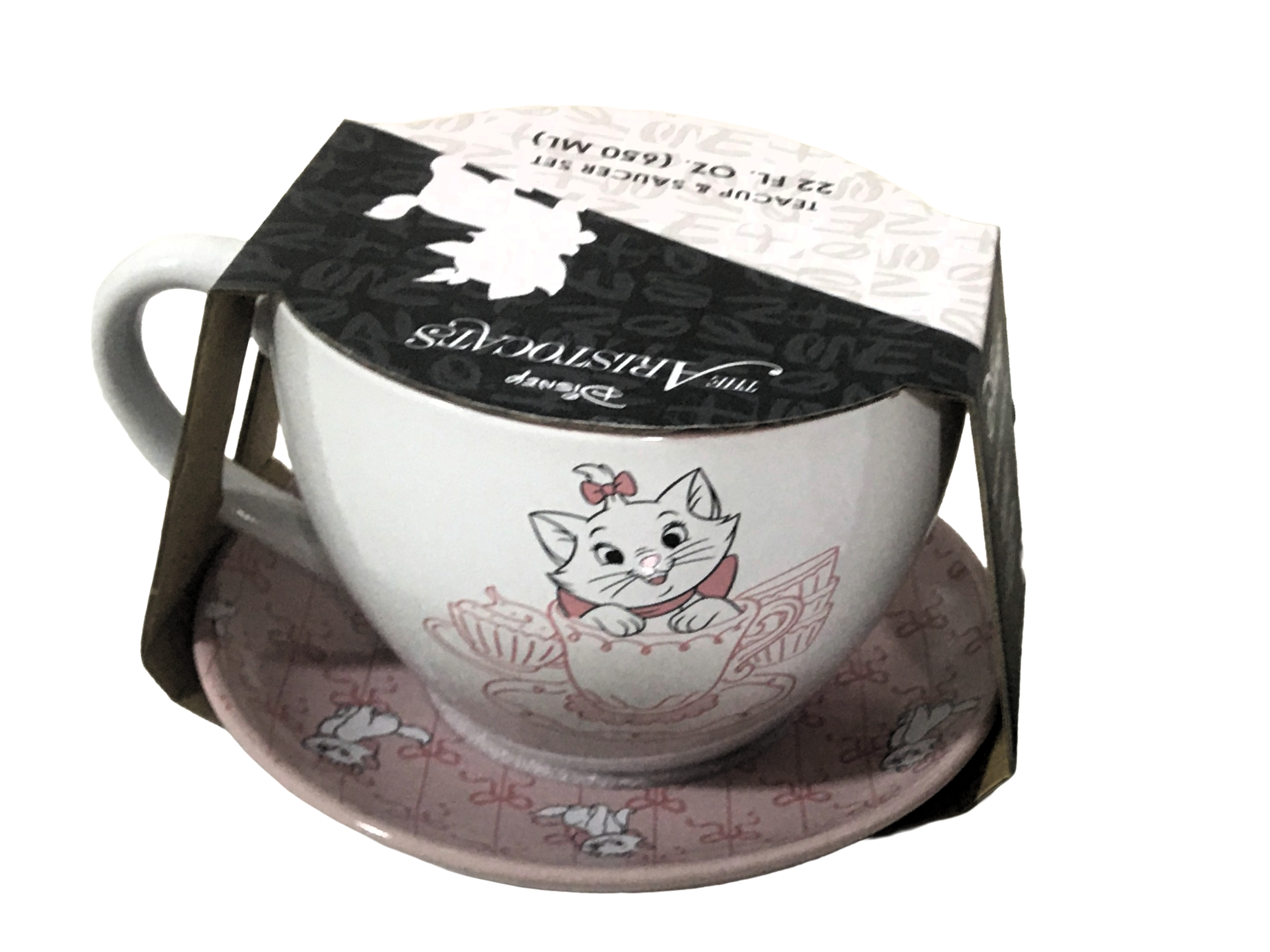 Aristocats Marie 22oz Oversized Ceramic Teacup w Saucer