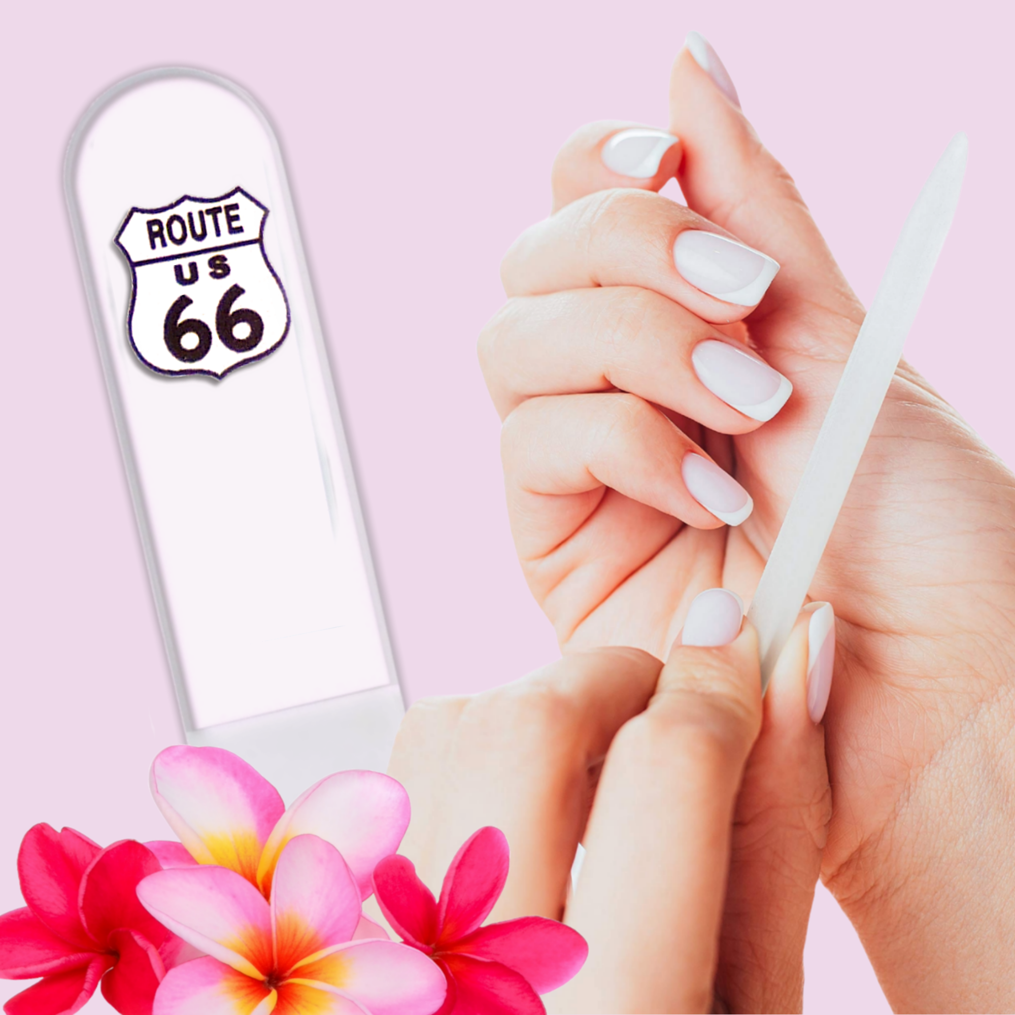 Route 66 Southwest Travel Road Trip Czech Crystal Nail File: Large