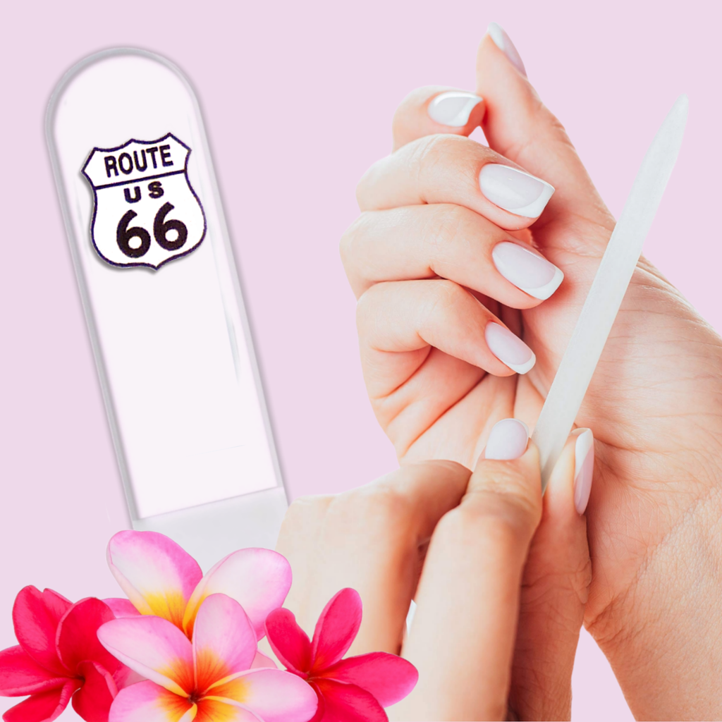 Route 66 Southwest Travel Road Trip Czech Crystal Nail File: Medium