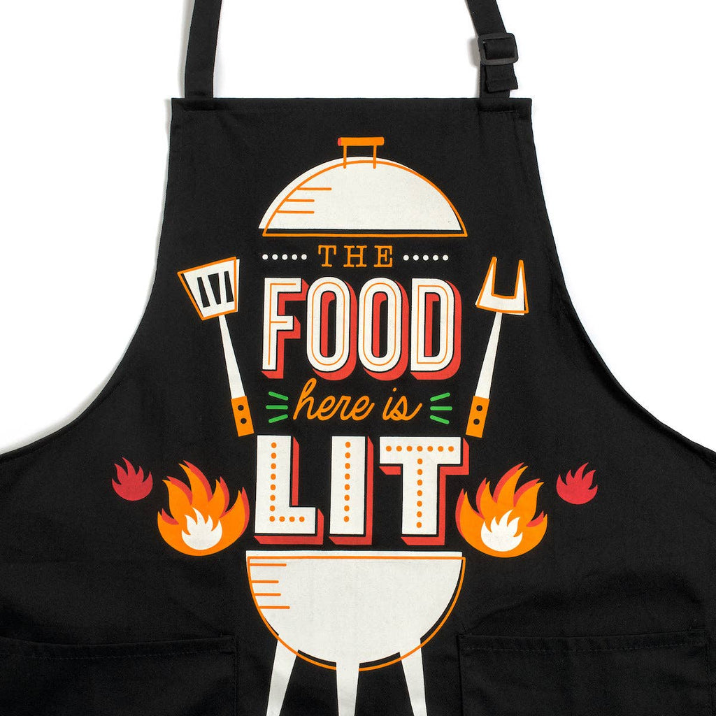 The Food Here Is Lit Apron