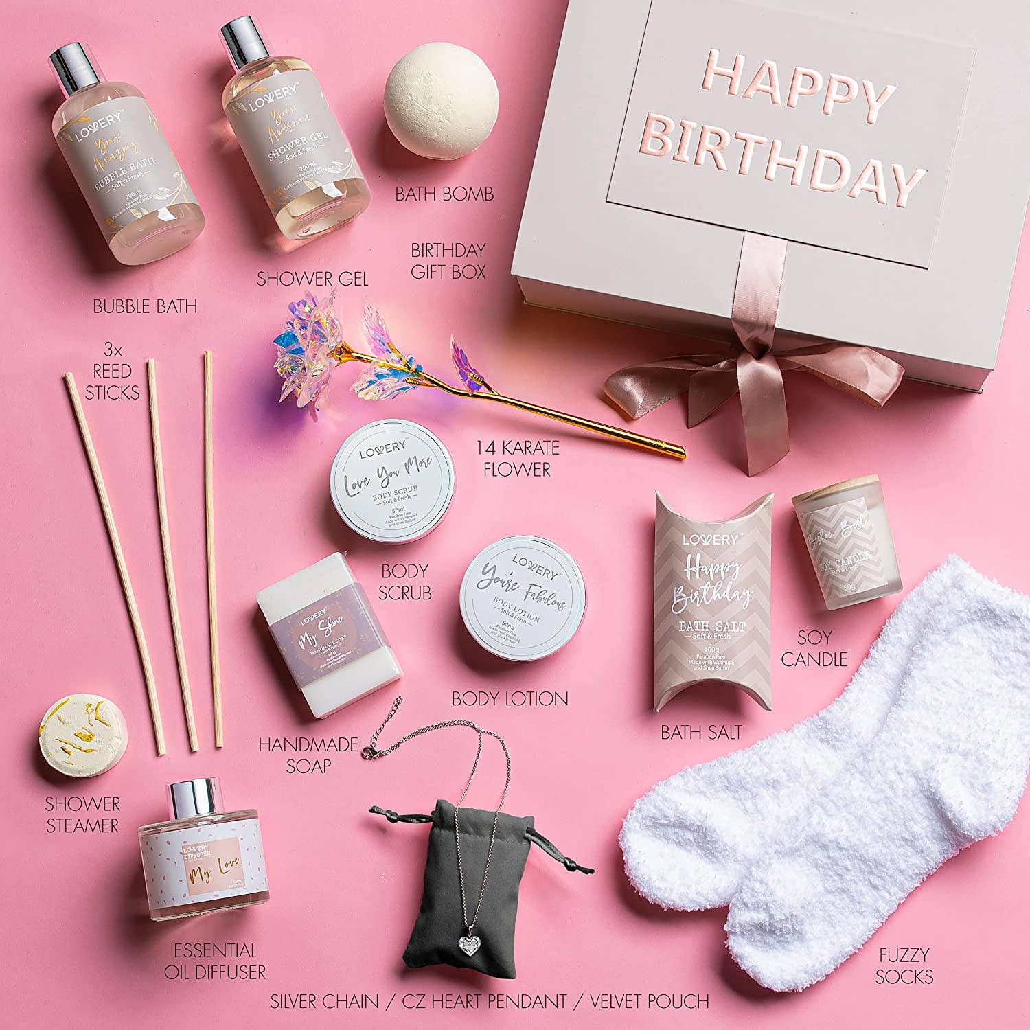 Happy Birthday Bath Spa Gift Basket