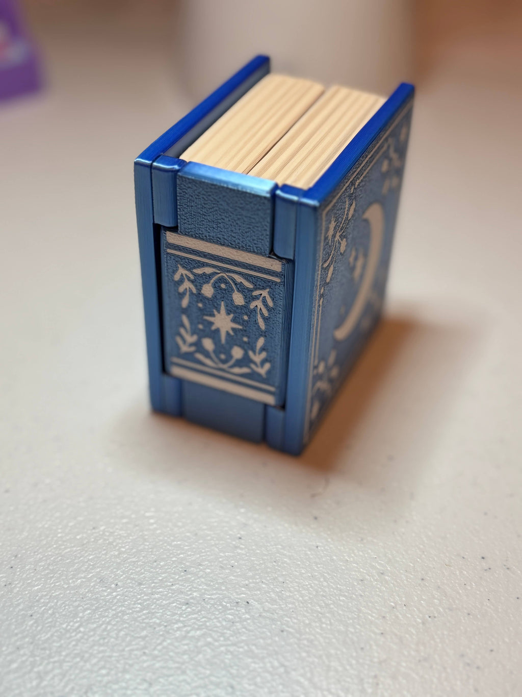 Book Shaped Trinket Box: Pink (hearts)