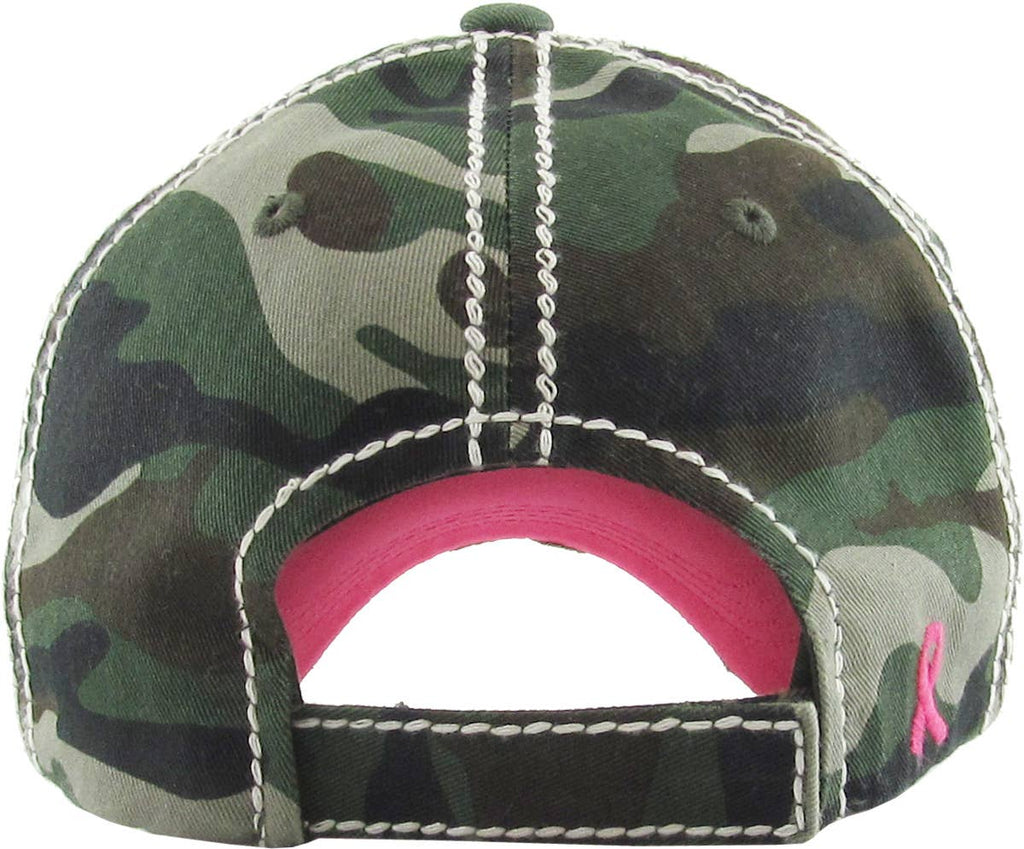 This Is My Fight Hat - Pink Ribbon Washed Vintage Black Ballcap