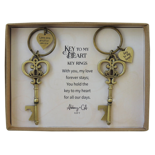 Antique Key Ring Sets: Key To My Heart