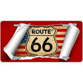 Route 66 Scroll Metal Novelty License Plate