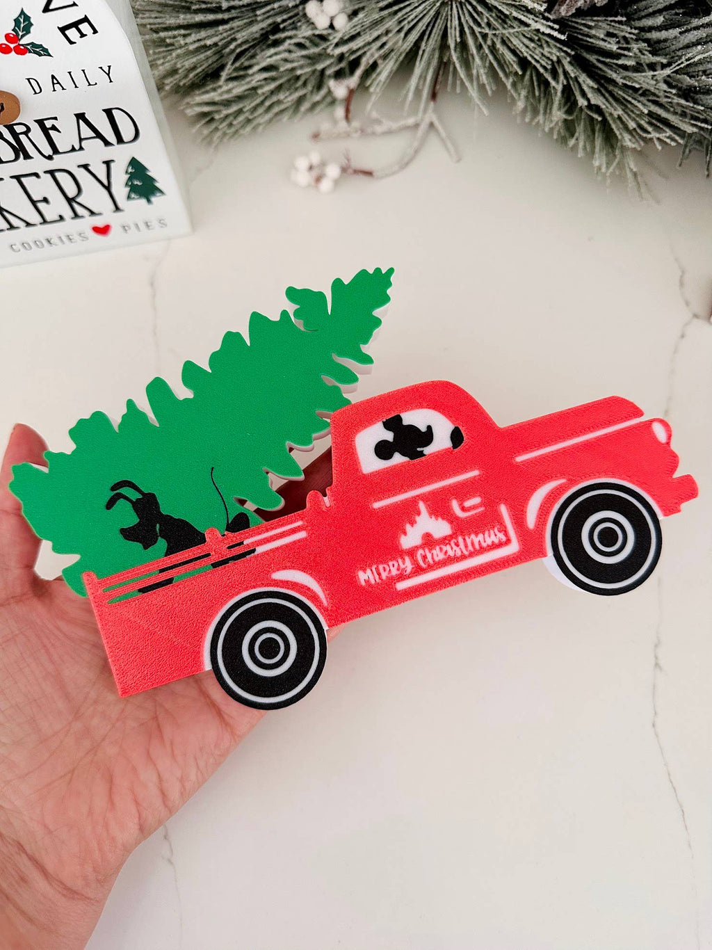 Disney Mickey Christmas Farmhouse Truck Decor