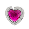 Wrapables Heart Shaped Purse Hook Hanger with Rhinestones: Pink