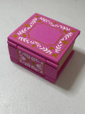 Book Shaped Trinket Box: Pink (hearts)