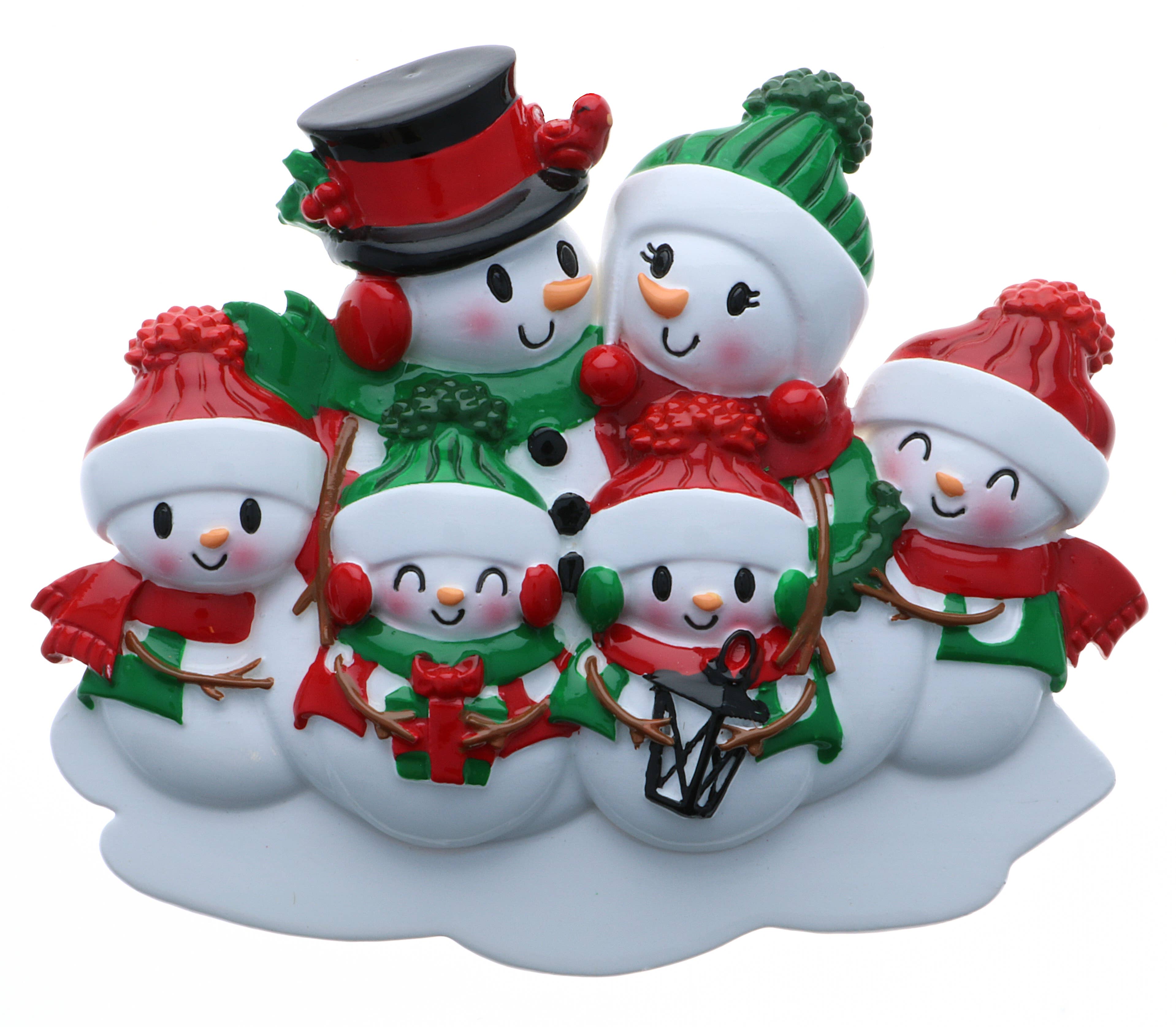 Snowman Family Personalized Ornament