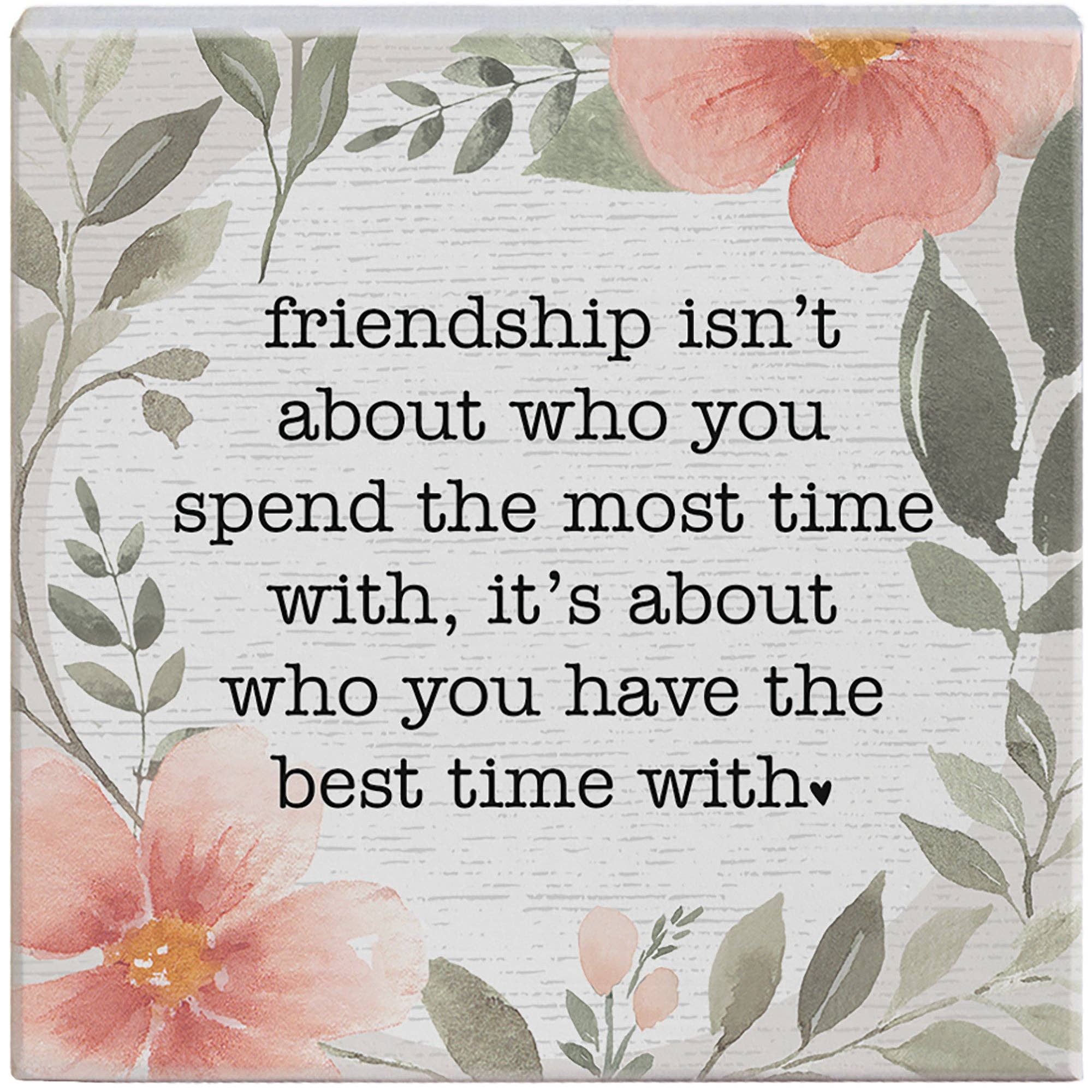 Friendship Isn't About Who You Spend...Sign