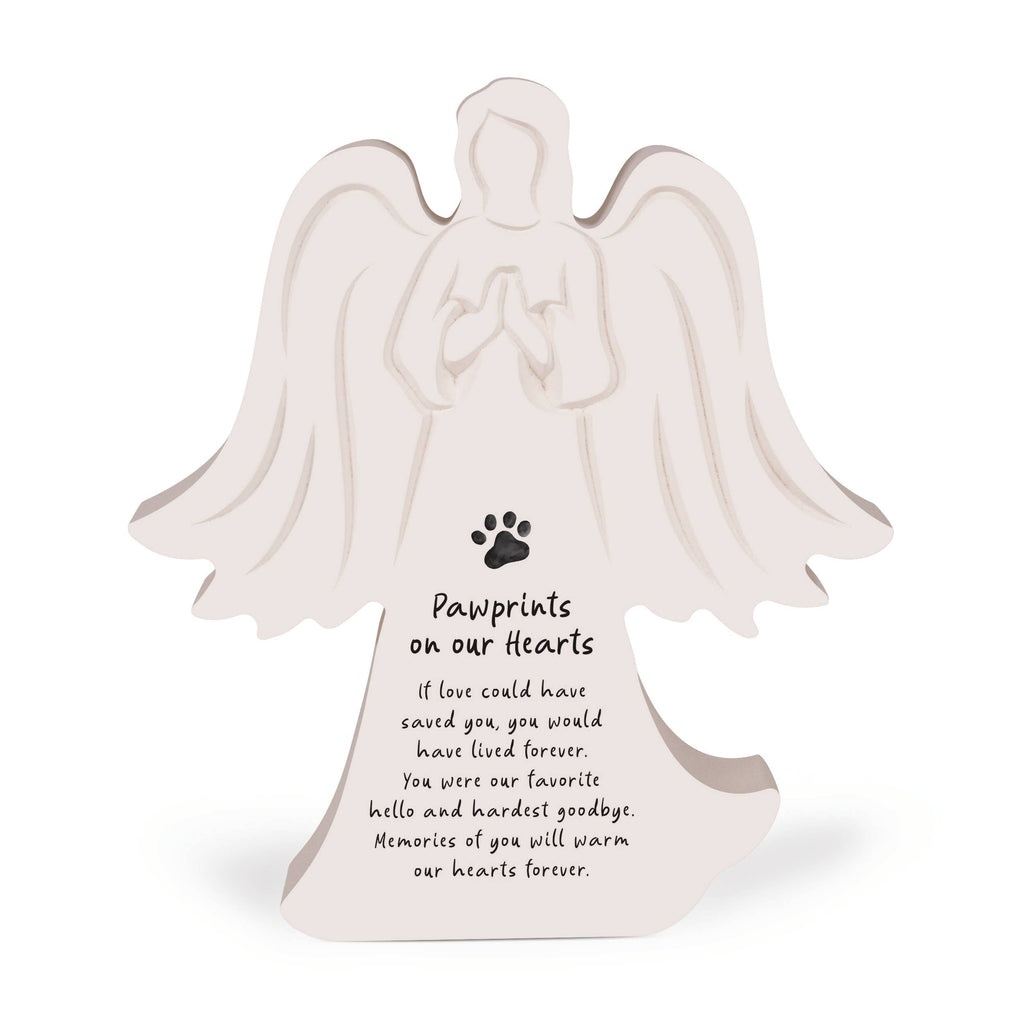 Pawprints On Our Hearts Angel Wood Sign