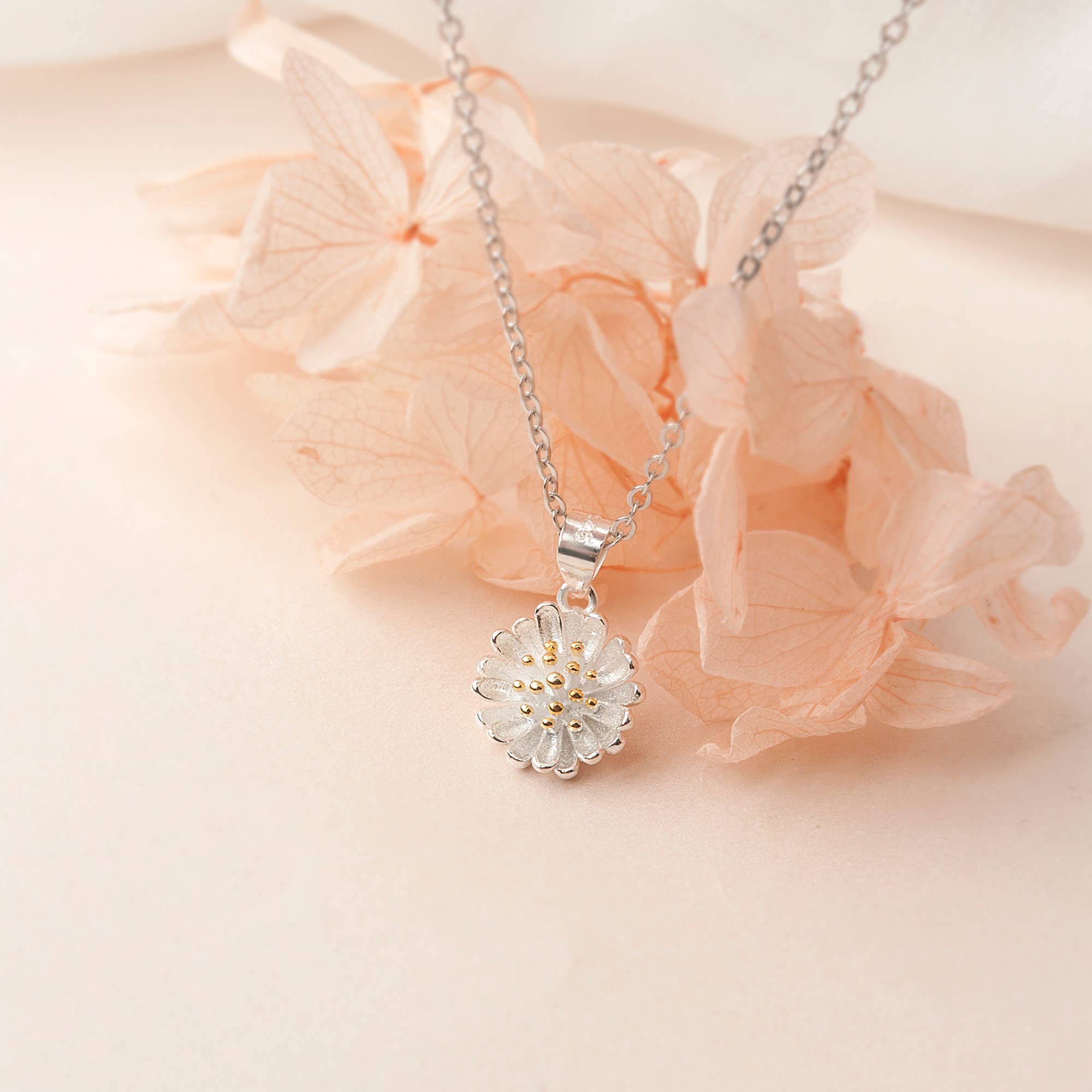 Happy 13th Birthday Daisy Sterling Silver Necklace