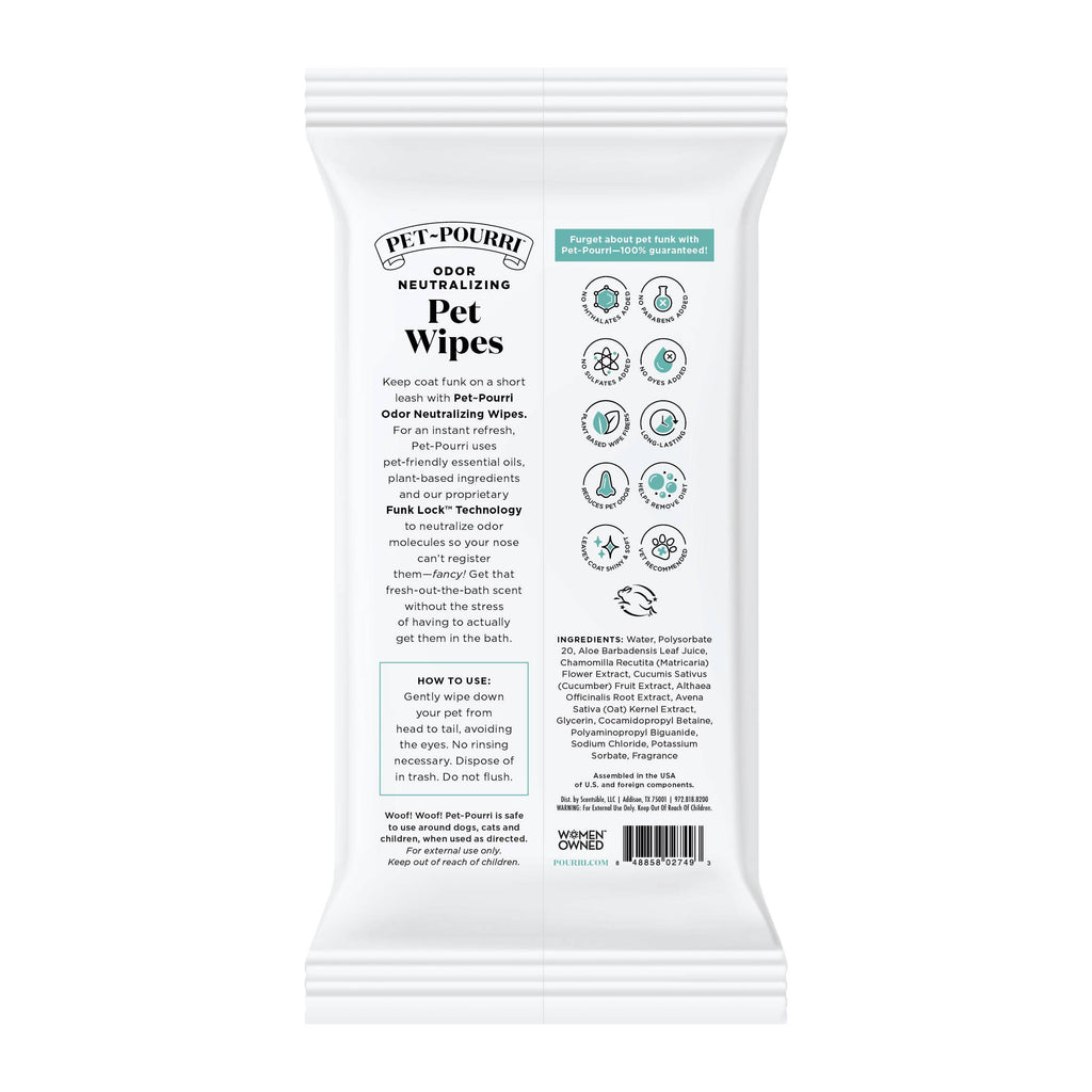 Pet Coat Wipes - 50ct - Pawsitively Fresh Scent