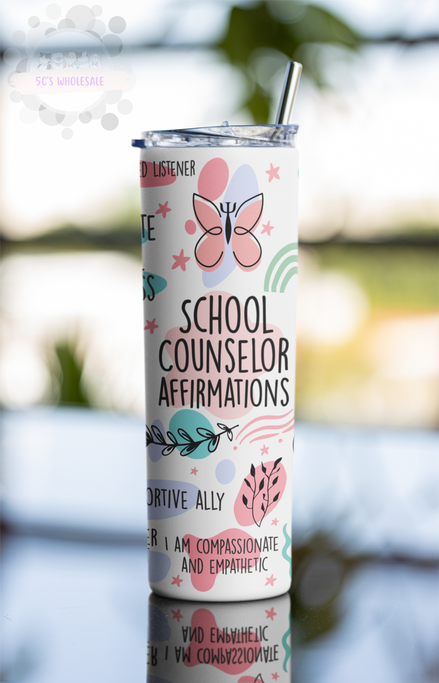 School Counselor Daily Affirmations Tumbler