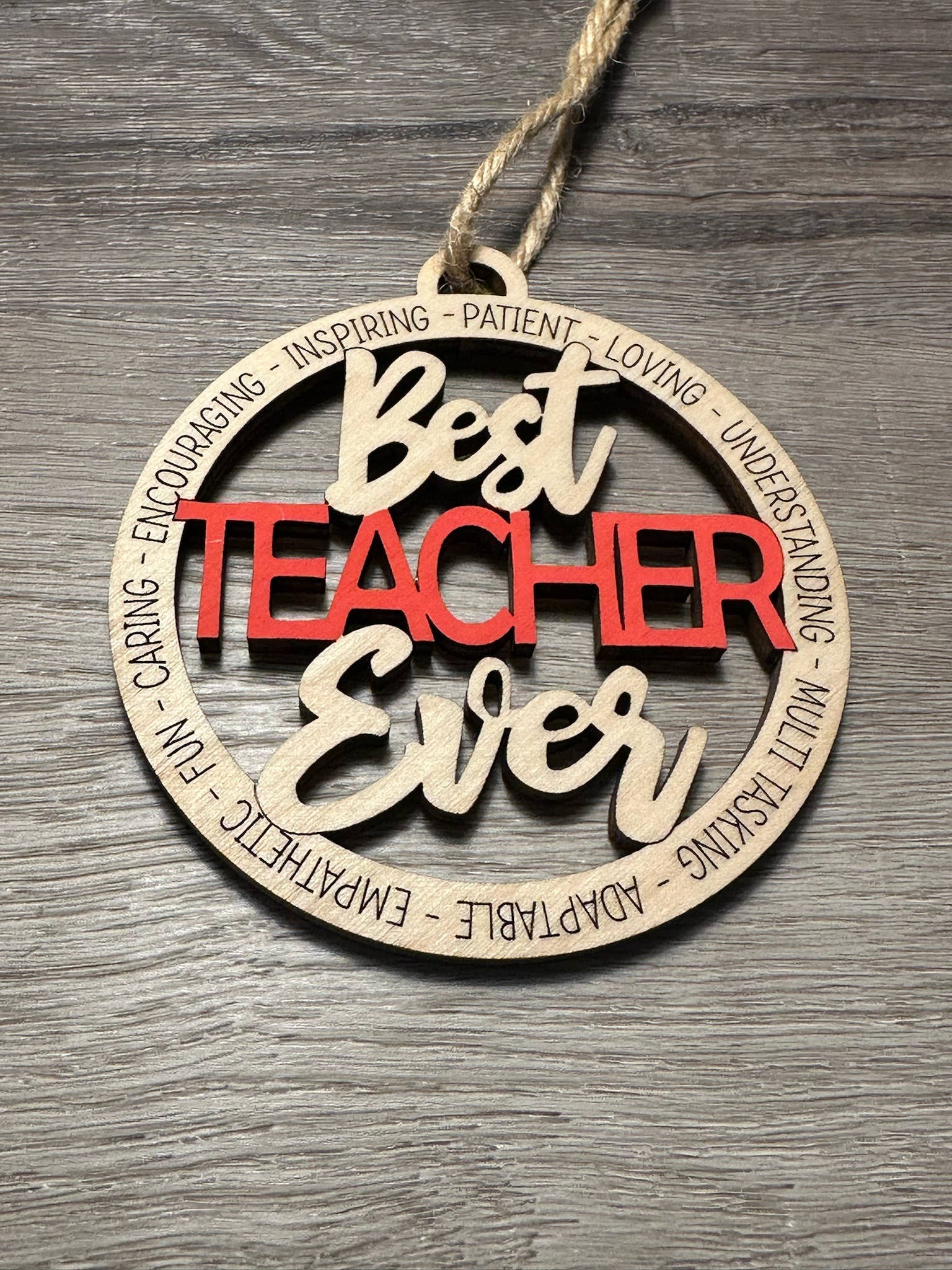Best Teacher Ever Christmas Ornament