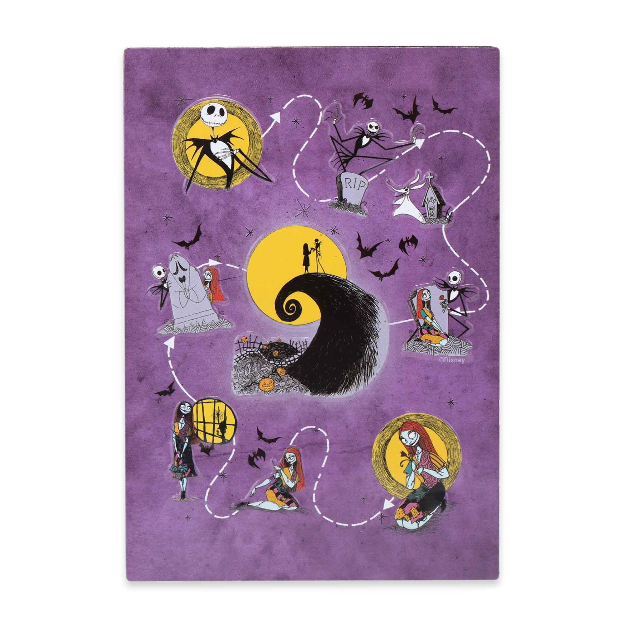 Nightmare Before Christmas Halloween Town Map Metal Magnet
