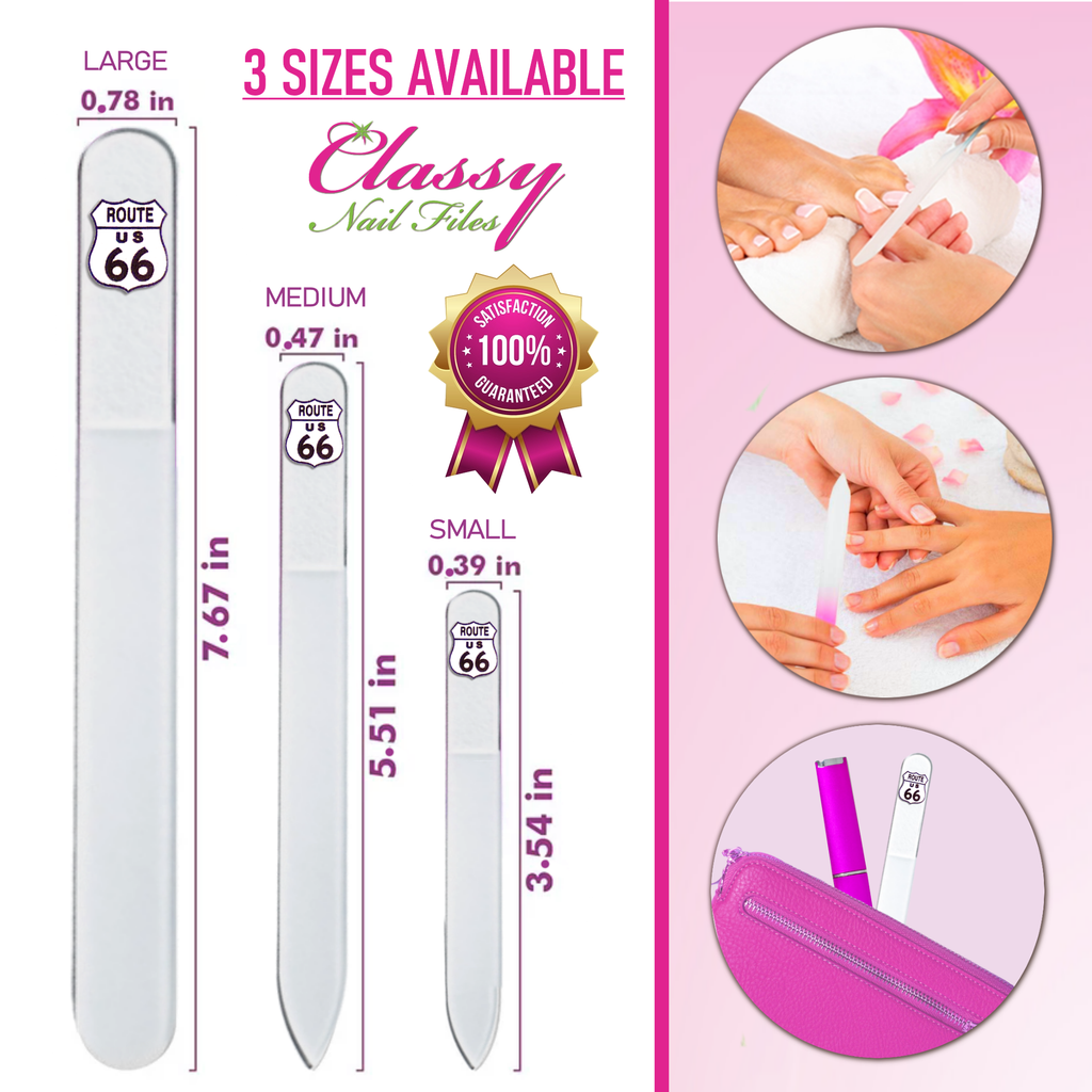 Route 66 Southwest Travel Road Trip Czech Crystal Nail File: Medium