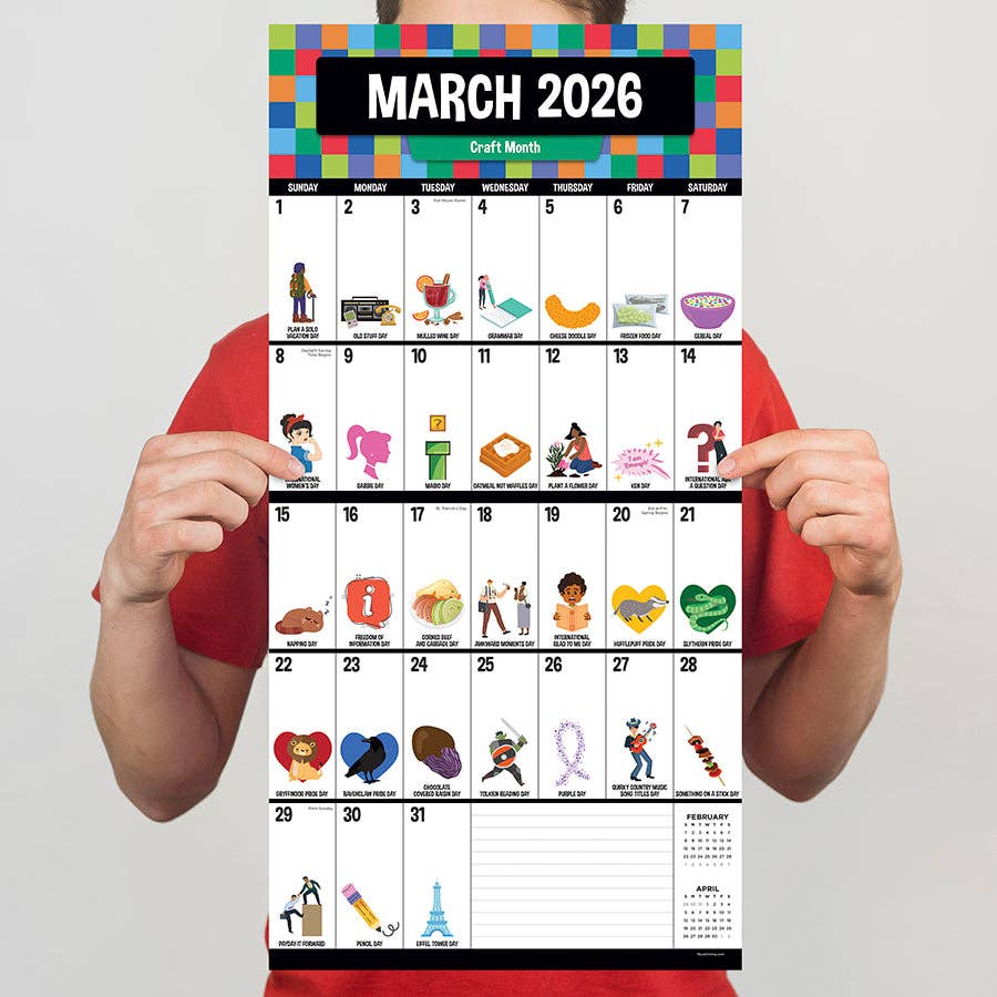 Every Day's A Holiday 2026 Wall Calendar