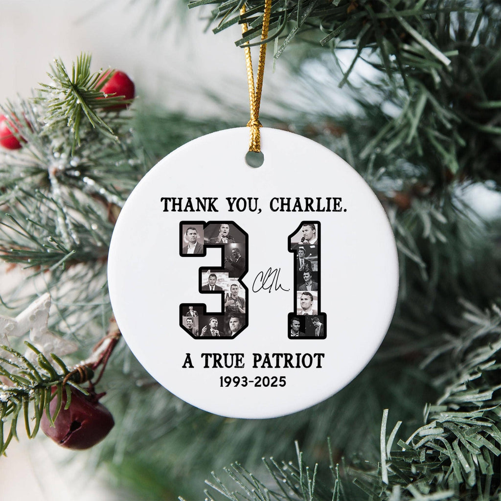 Charlie Kirk Memorial Ornament