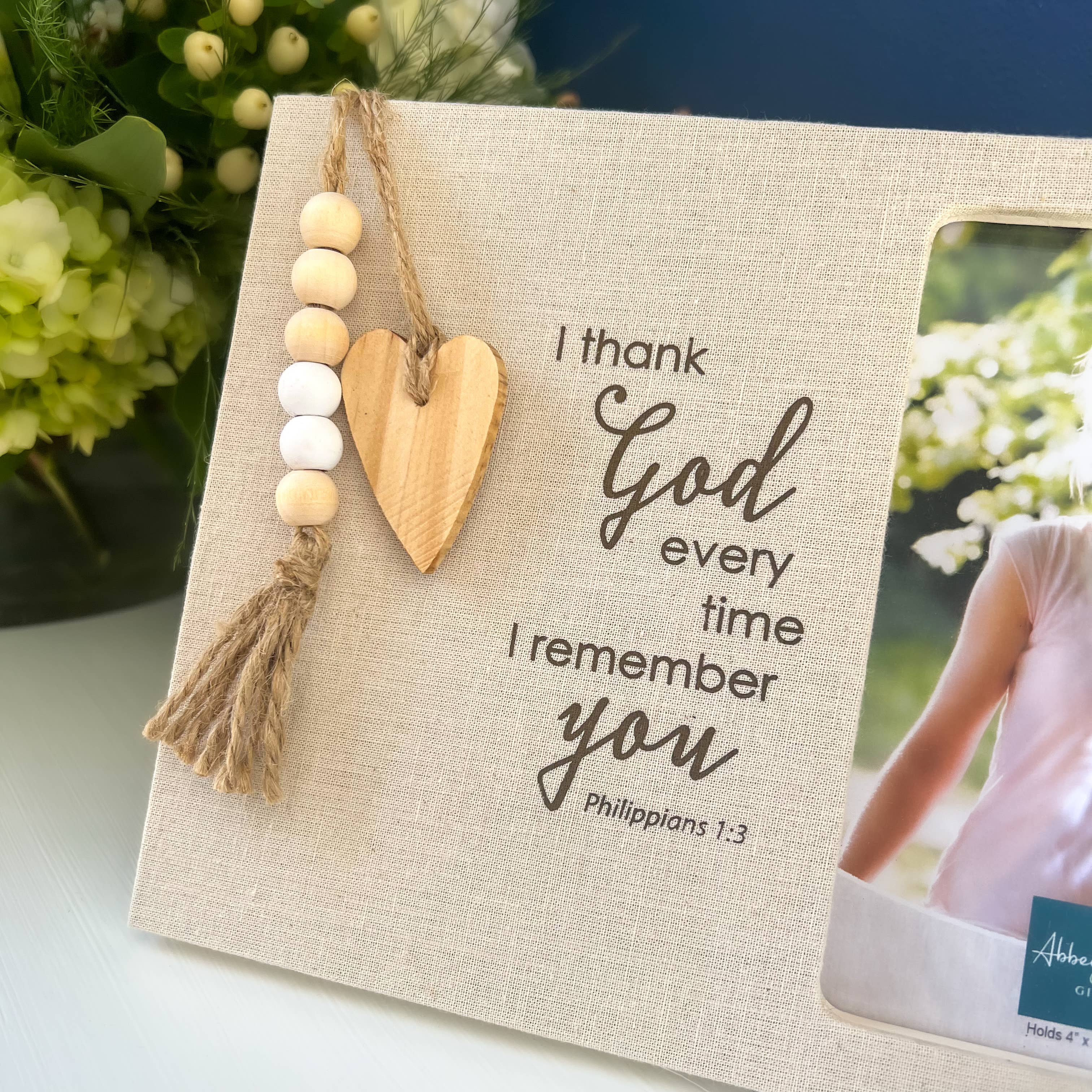 I Thank God Fabric Frame