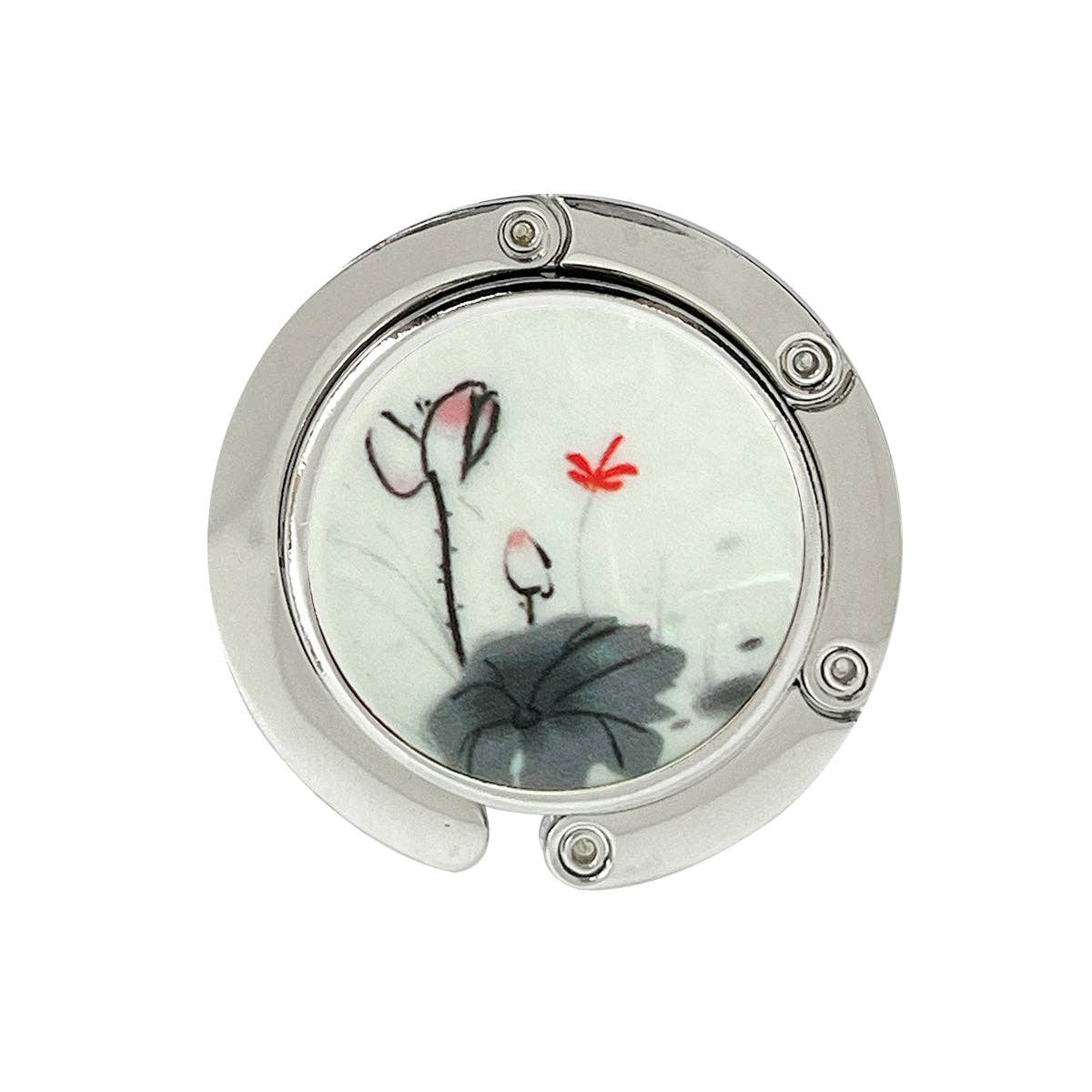 Purse Hook Hanger, Foldable Handbag Table H: Sunflower