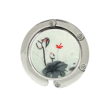 Purse Hook Hanger, Foldable Handbag Table H: Sunflower