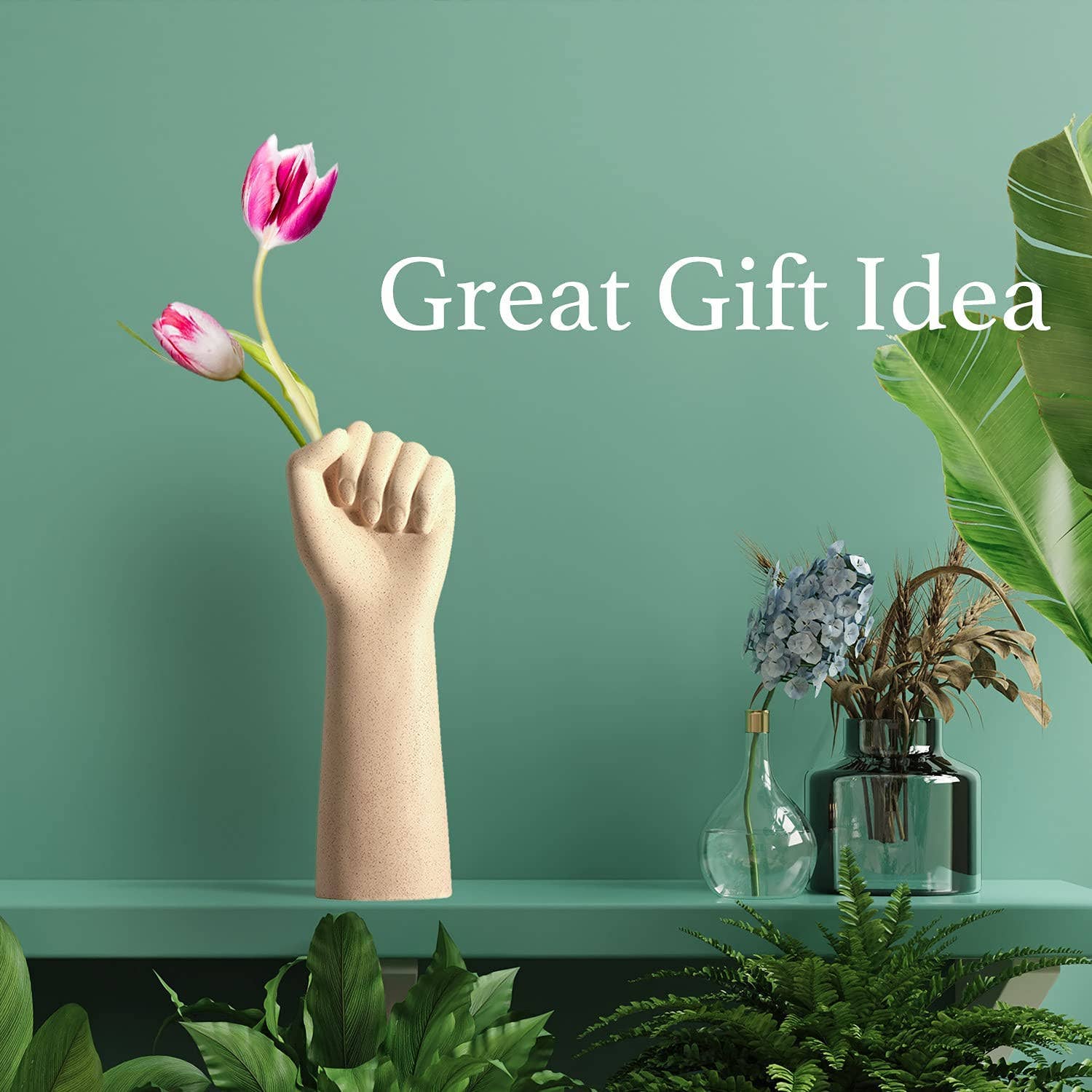 Girl Arm Power Ceramic Vase