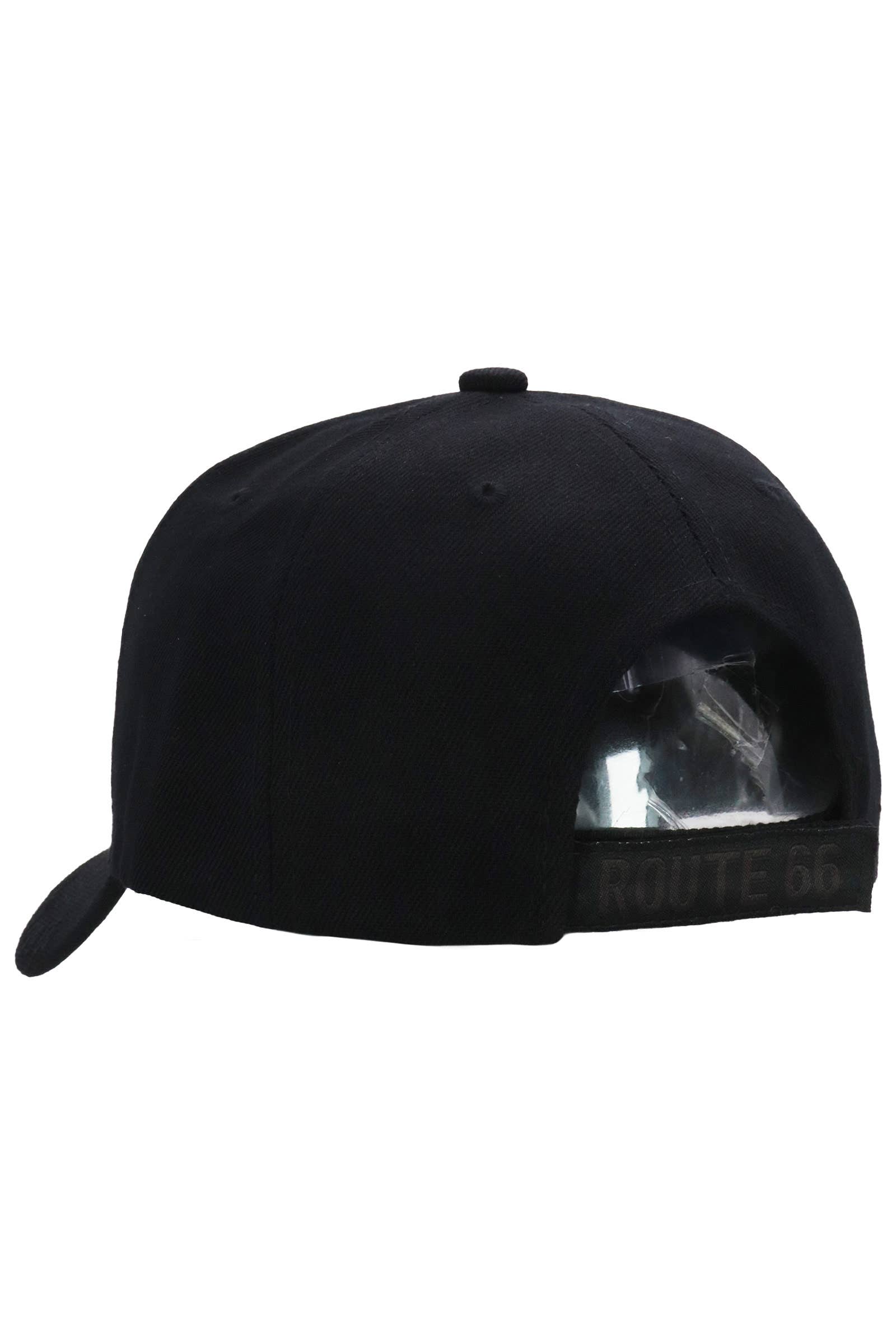 Historic Route 66 Emblem Velcro Black /Gray Baseball Cap