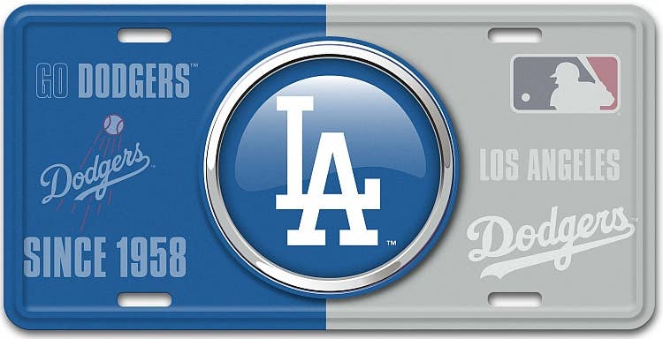LA Dodgers Bullseye - License Plates