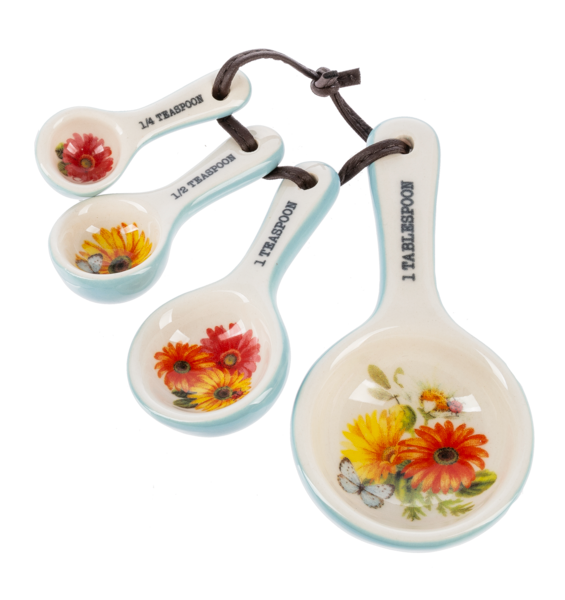 Oh Happy Daisy Ceramic Measuring Spoon Set of 4