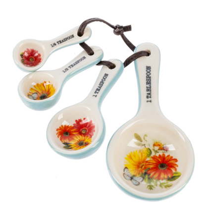 Oh Happy Daisy Ceramic Measuring Spoon Set of 4