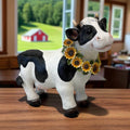 Sunflower Cow Figurine