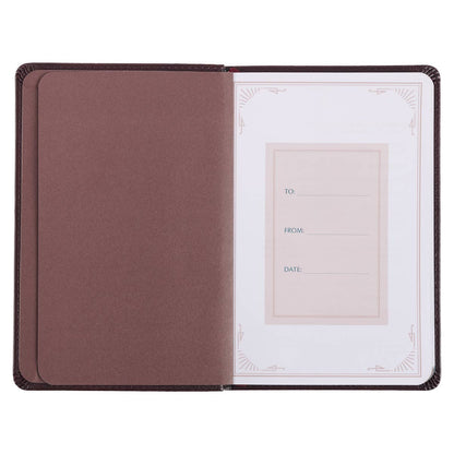 101 Prayers for Men Brown Faux Leather Gift Book - Psalm 145