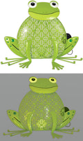 Daisy Frog Solar Porch Sitter