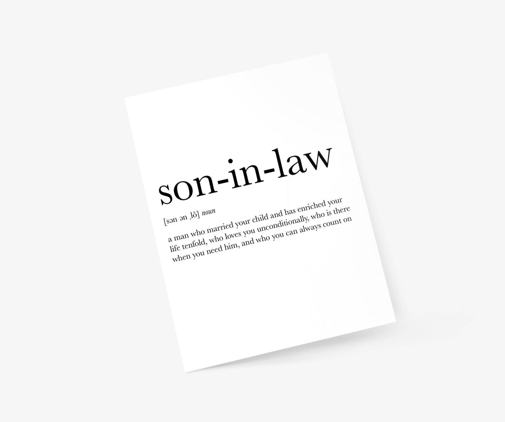 Footnotes - Son-in-Law Definition - Everyday Card