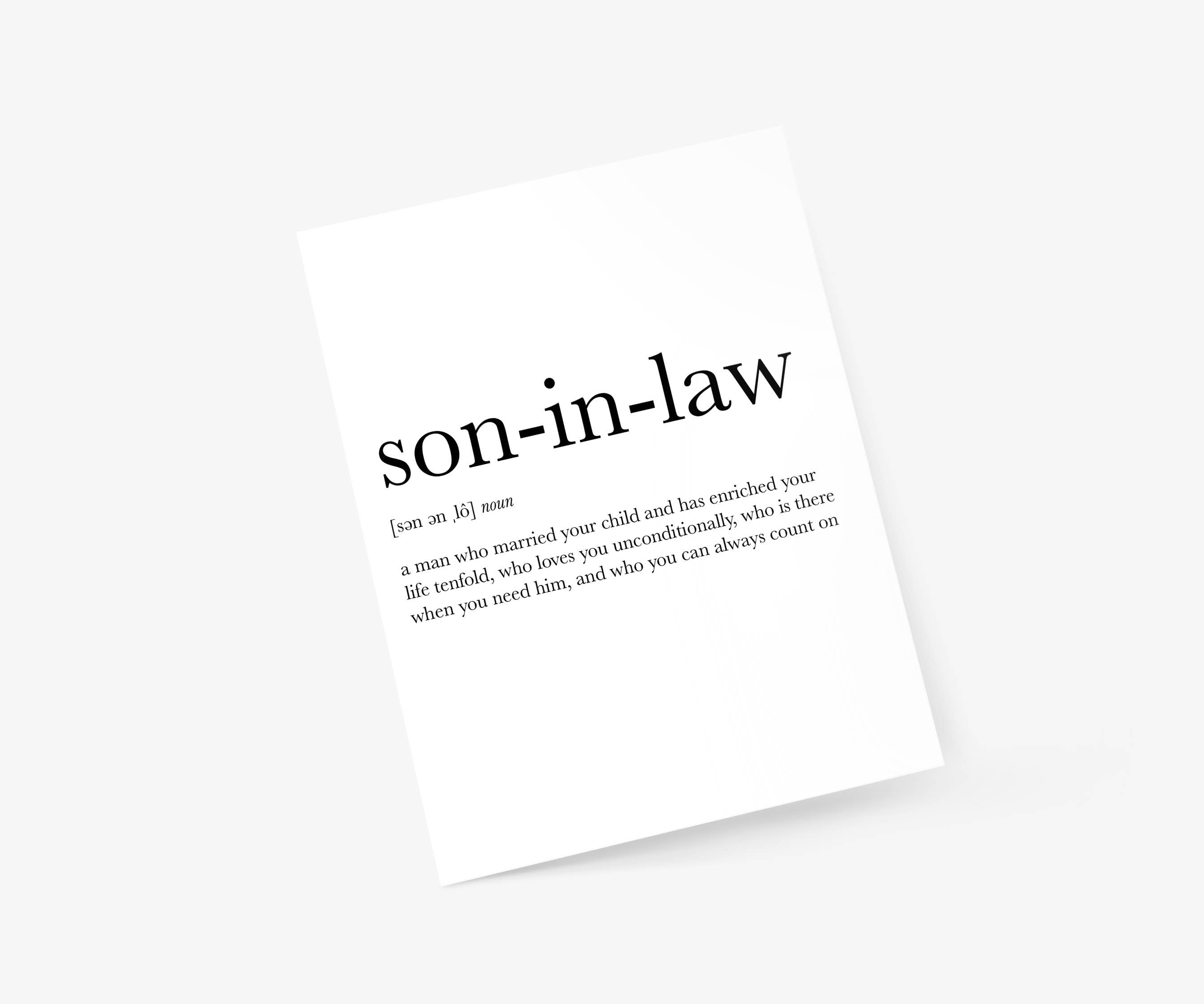 Footnotes - Son-in-Law Definition - Everyday Card