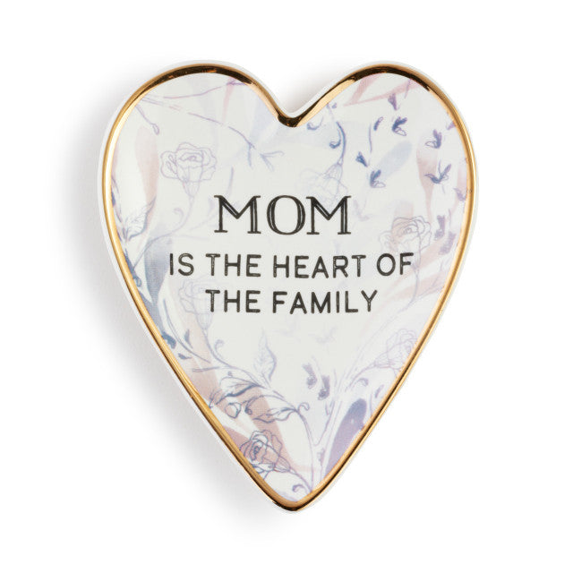 Mom is the Heart Of The Family Heart Trinket Dish