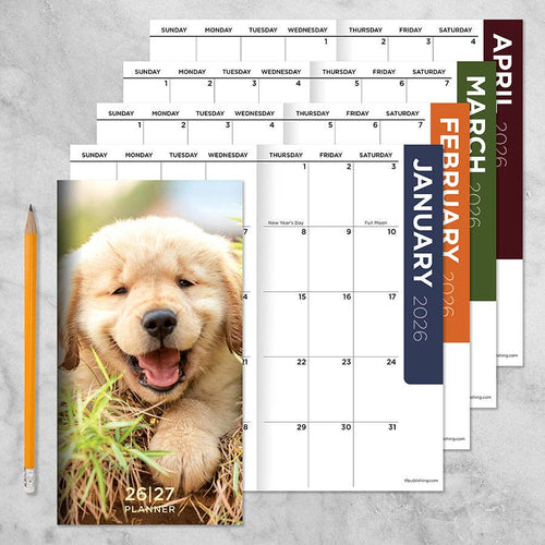 2026-2027 Dog Small Monthly Pocket Planner