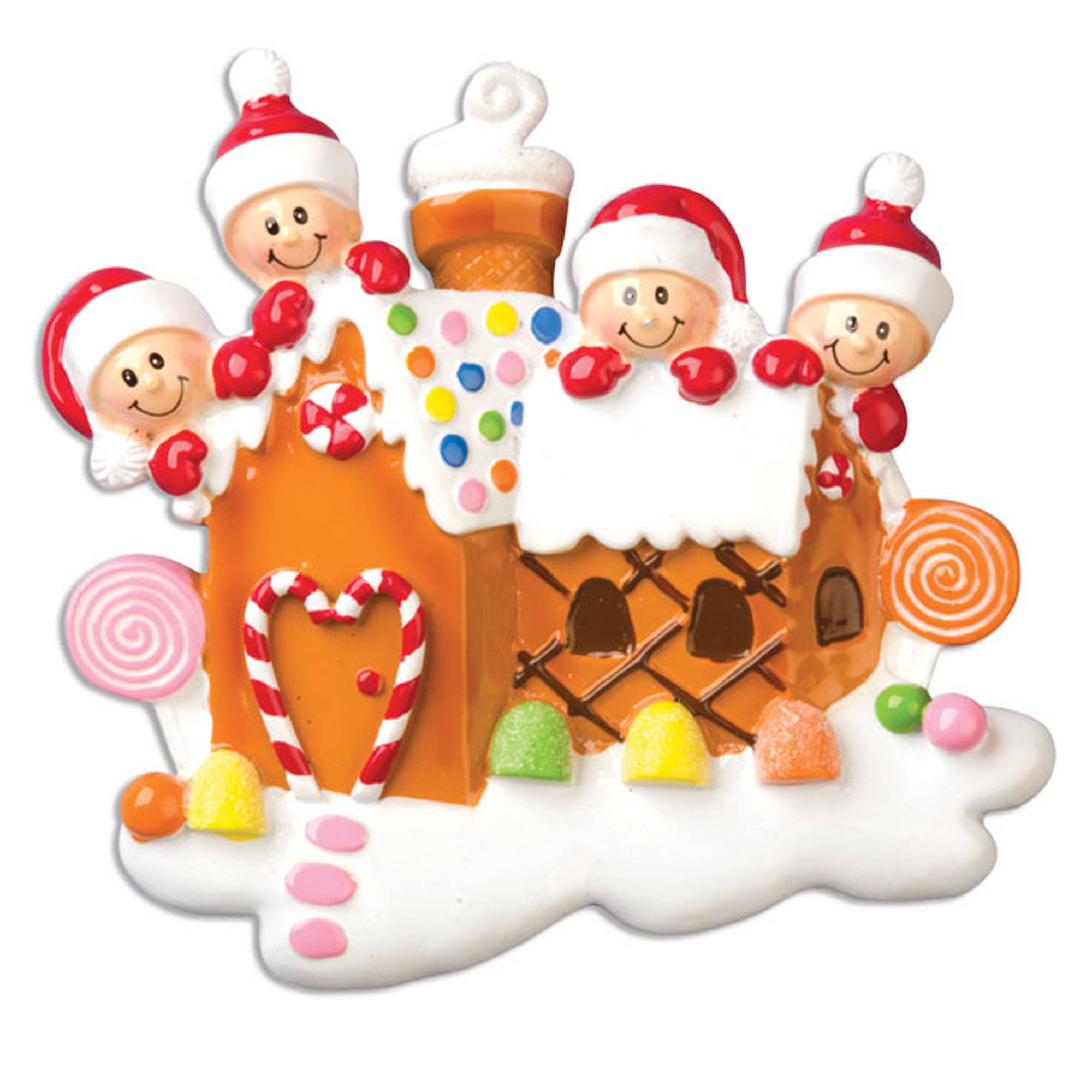 Gingerbread House Family Personalized Ornament